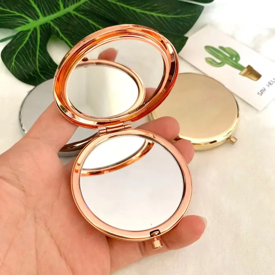 Beauty Rose Makeup - Portable Makeup Mirror Solid rose gold