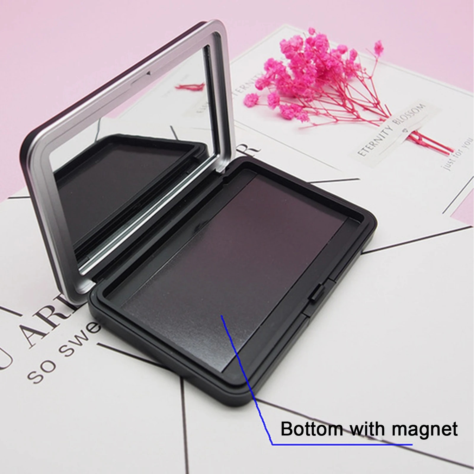 Beauty Makeup Palette - 1Pc Matte Black Empty Magnetic Cosmetics