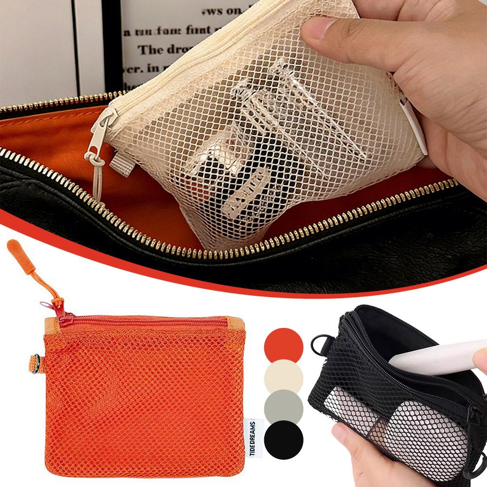 Beauty Preservation Makeup Bag - Portable Travel Makeup Bag Dual-Layer Mesh