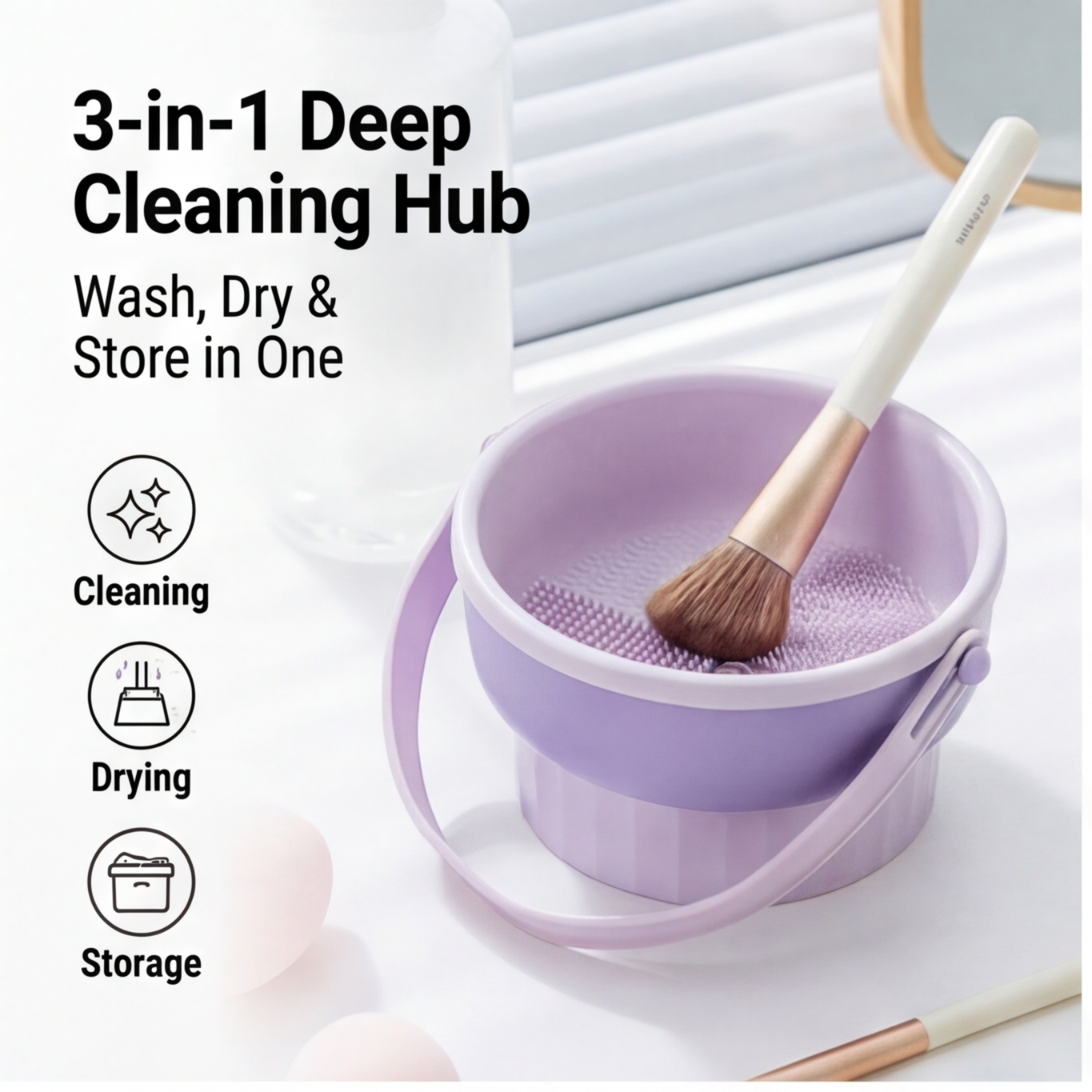 Beauty Makeup Wholesale - Silicone Makeup Brush Cleaning Bowl, Beauty