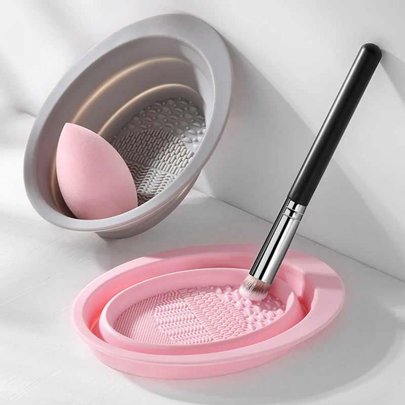 Beauty Makeup Wholesale - Foldable Silicone Makeup Brush Cleaner Bowl