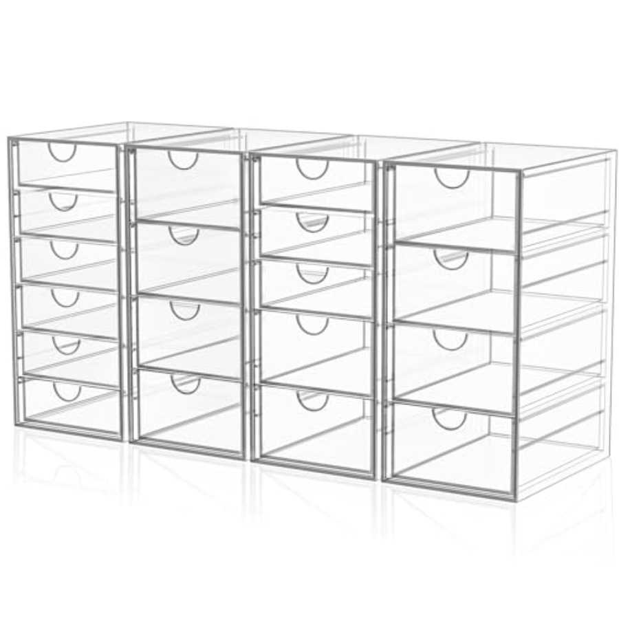 Beauty Makeup Palette - Acrylic Makeup Organizer with, 4 Pack