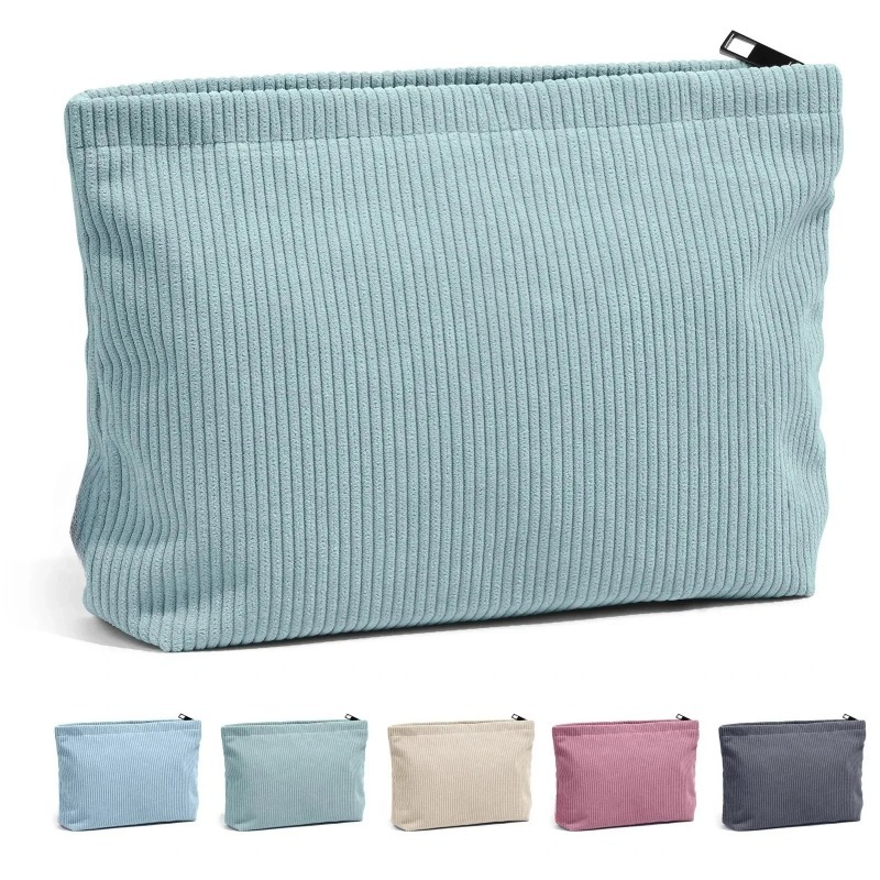 Beauty Preservation Makeup Bag - Corduroy Travel Cosmetic Bag Portable Makeup