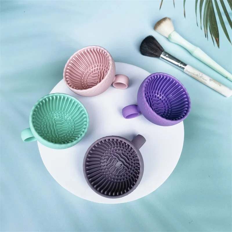 Beauty Makeup Wholesale - Soft Silicone Makeup Brush Cleaner Folding