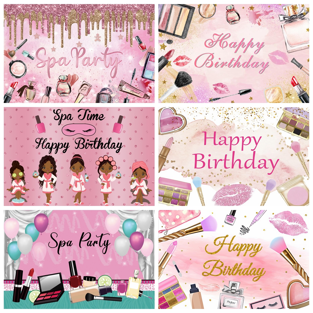 Spa Party Themed Backdrop Phot - Beauty Makeup Girl Photo avis et prix