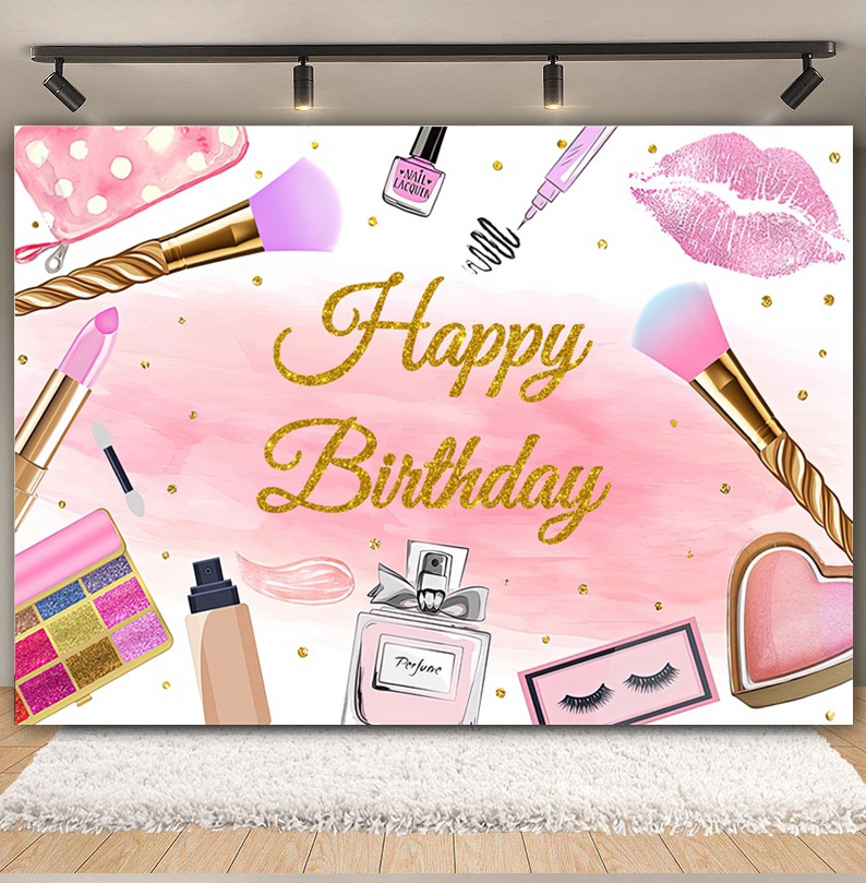 Spa Party Themed Backdrop Phot - Beauty Makeup Girl Photo avis et prix