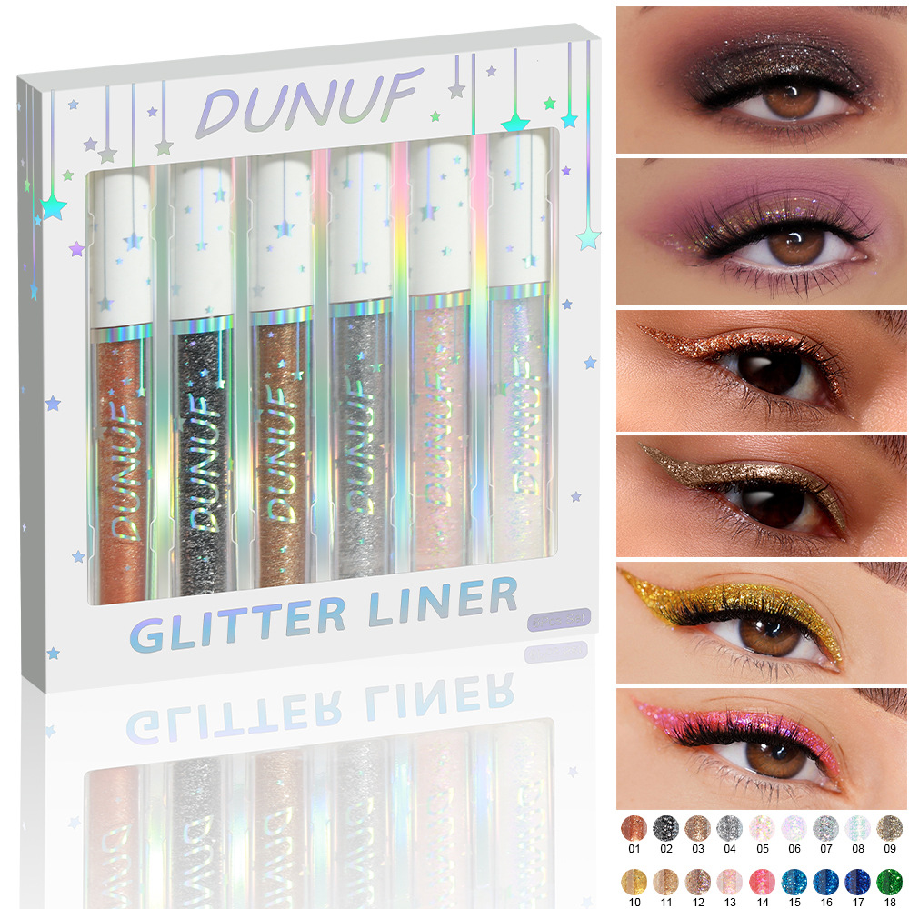 6 Pcs Glitter Eyeliner Set Gol - Beauty Makeup Events avis et prix