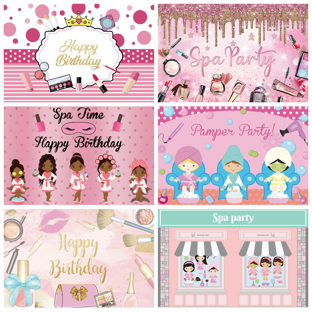 Spa Party Backdrop for Photogr - Beauty Makeup Girl Photo avis et prix