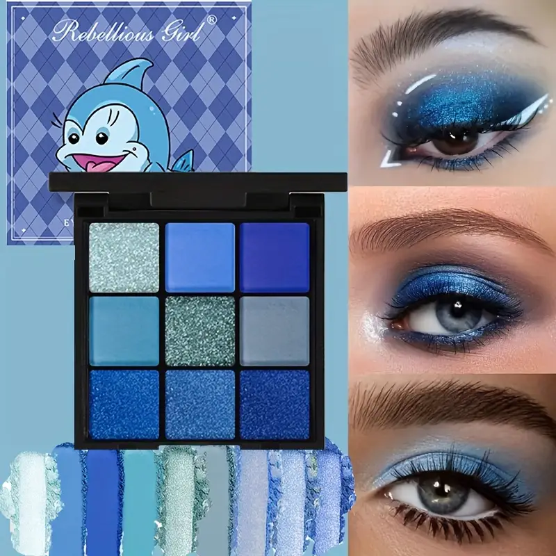 9 Color Eyeshadow Palette Blue - Beauty Makeup Palette avis et prix