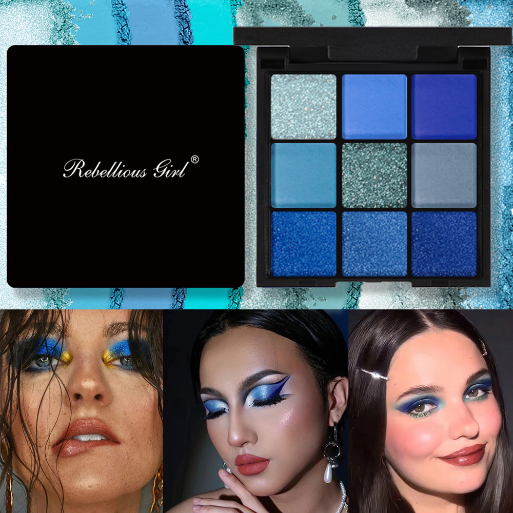 9 Color Eyeshadow Palette Blue - Beauty Makeup Palette avis et prix