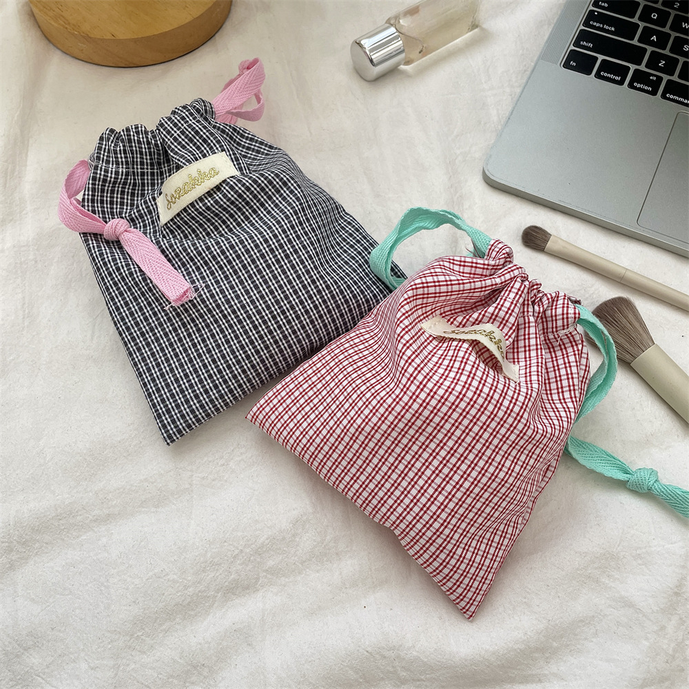 New Plaid Storage Drawstring B - Beauty Preservation Makeup Bag avis et prix
