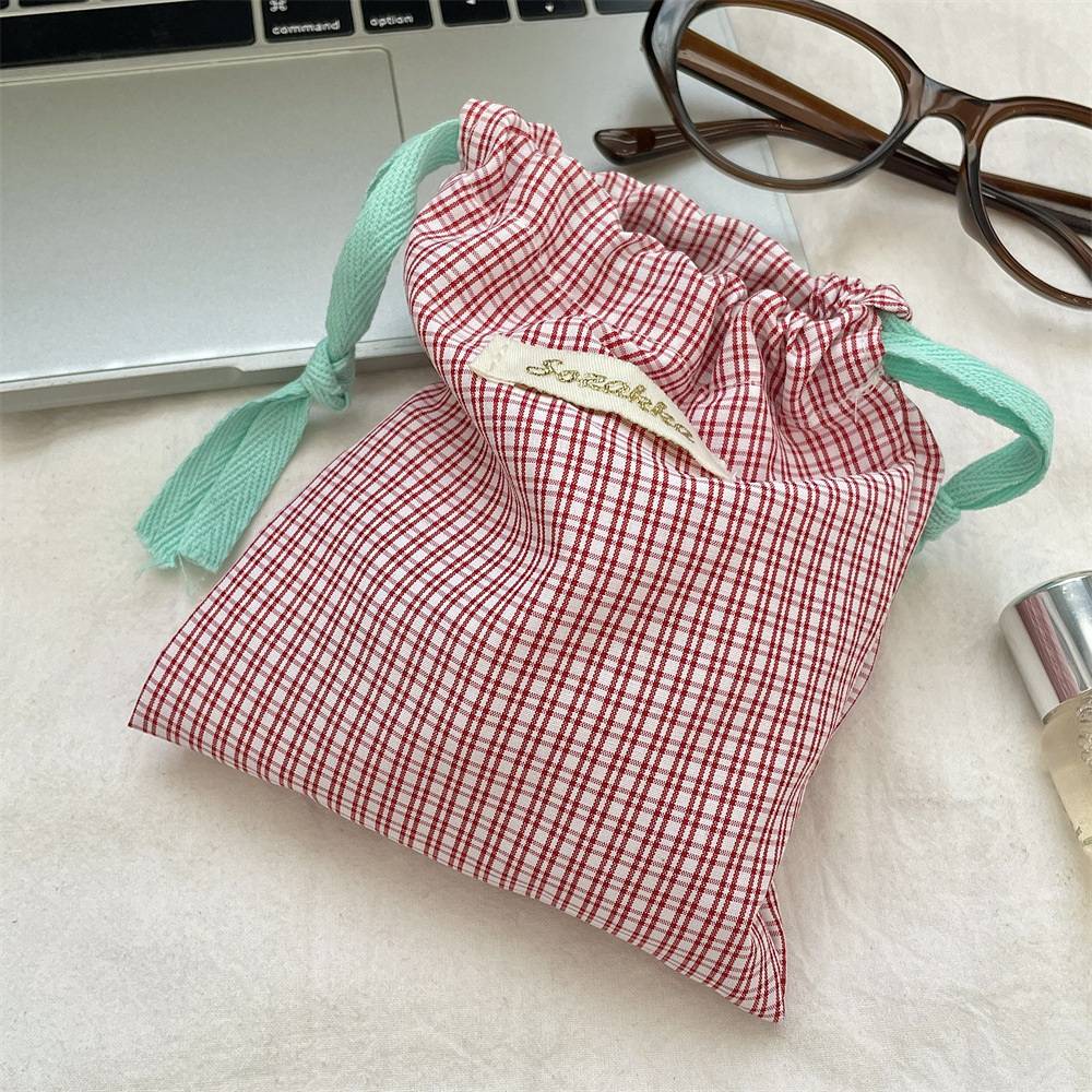 New Plaid Storage Drawstring B - Beauty Preservation Makeup Bag avis et prix