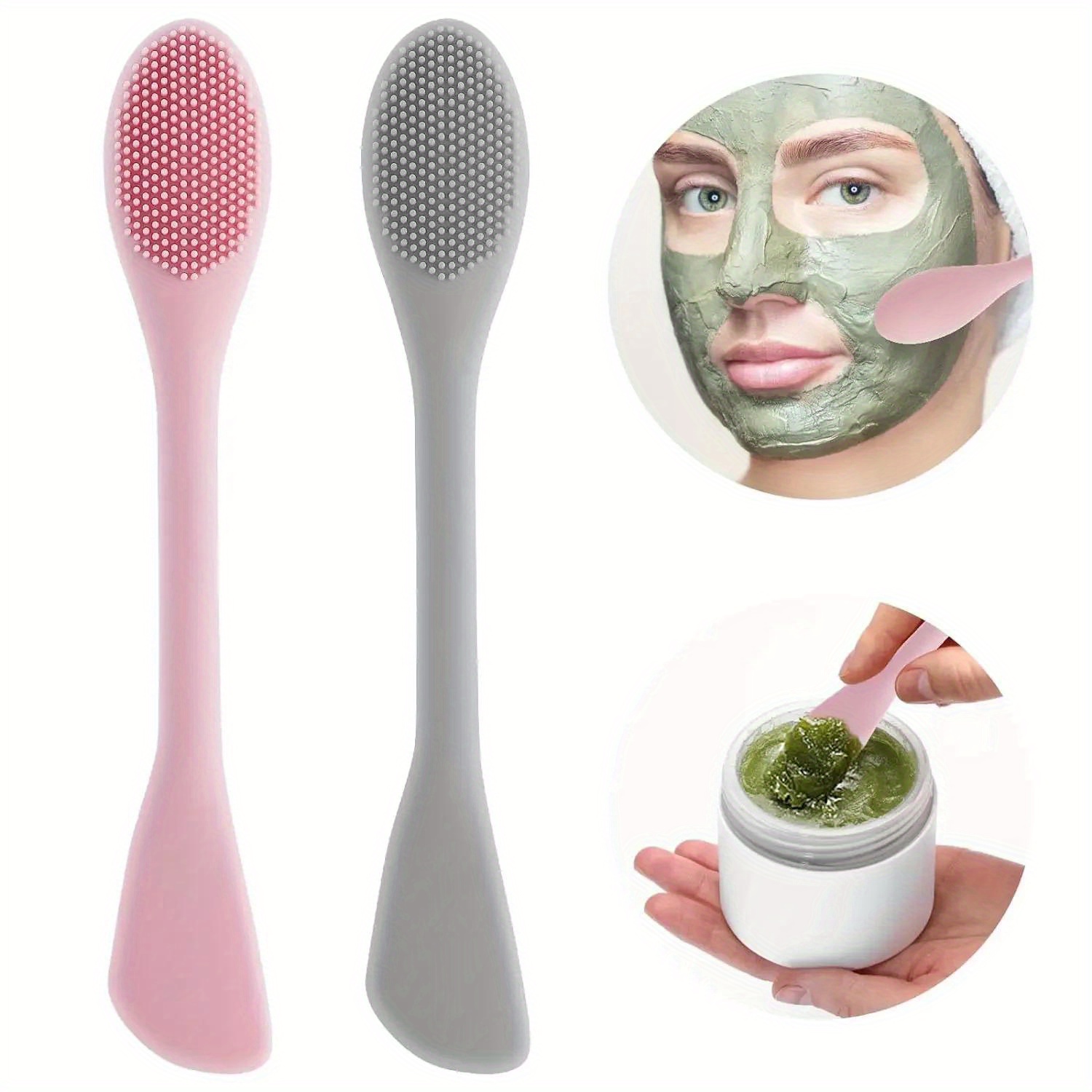 Double Head Facial Mask Brush  - Makeup Beauty Ro avis et prix