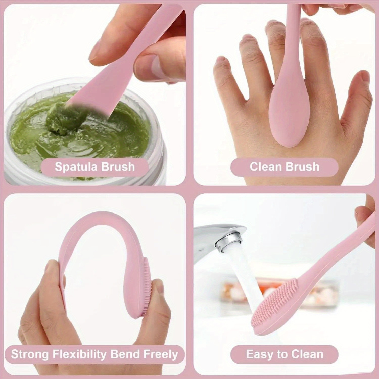 Double Head Facial Mask Brush  - Makeup Beauty Ro avis et prix