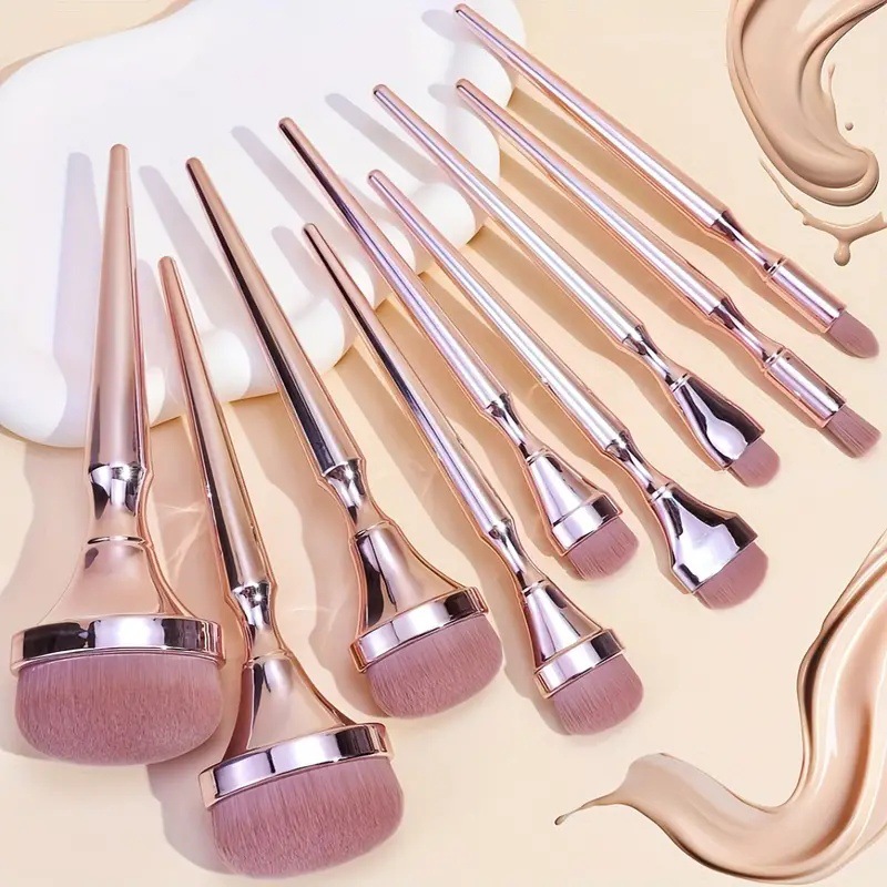 9pcs Rose Gold Makeup Brush Se - Beauty Rose Makeup avis et prix