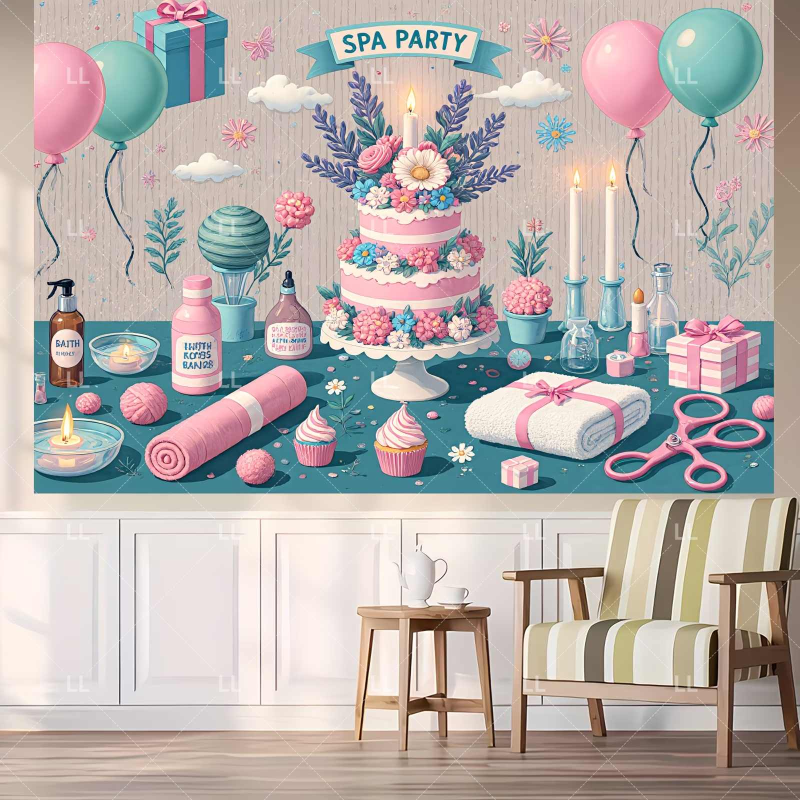 Pink Beauty Makeup Spa Backdro - Beauty Makeup Girl Photo avis et prix