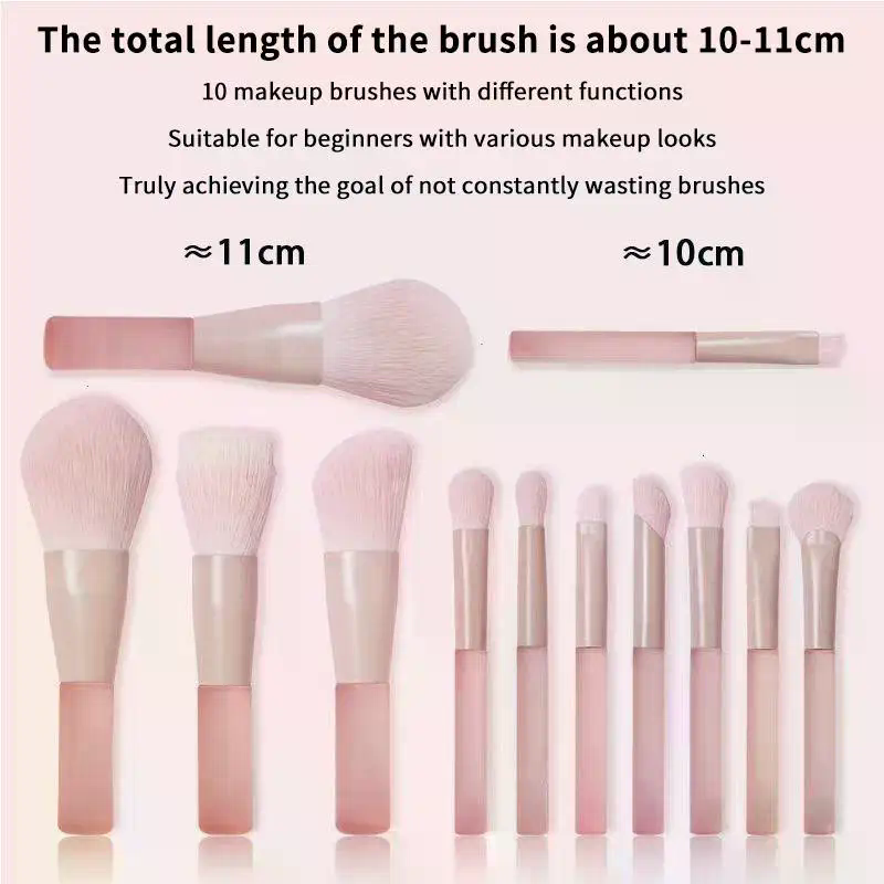 10Pcs Synthetic Makeup Brushes - Beauty Makeup Events avis et prix