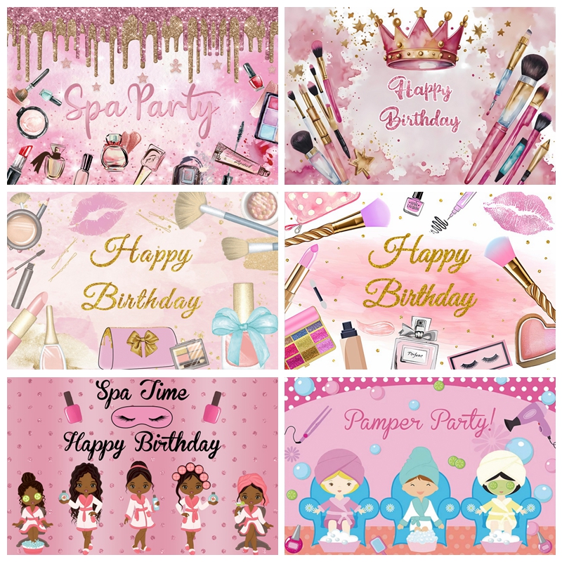 Spa Party Themed Backdrop for  - Beauty Makeup Girl Photo avis et prix
