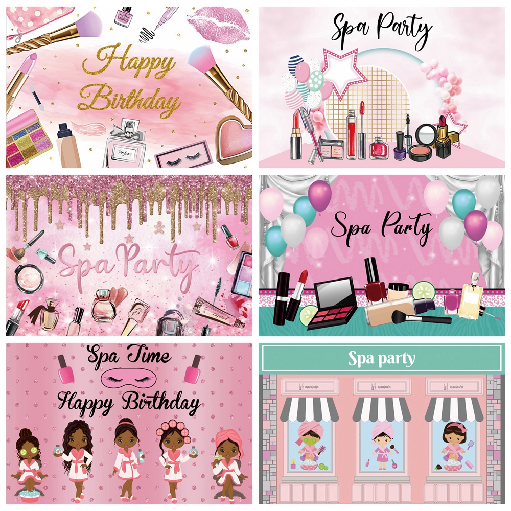 Spa Party Backdrop Pamper Prin - Beauty Makeup Girl Photo avis et prix