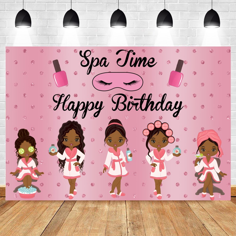 Spa Party Backdrop Pamper Prin - Beauty Makeup Girl Photo avis et prix