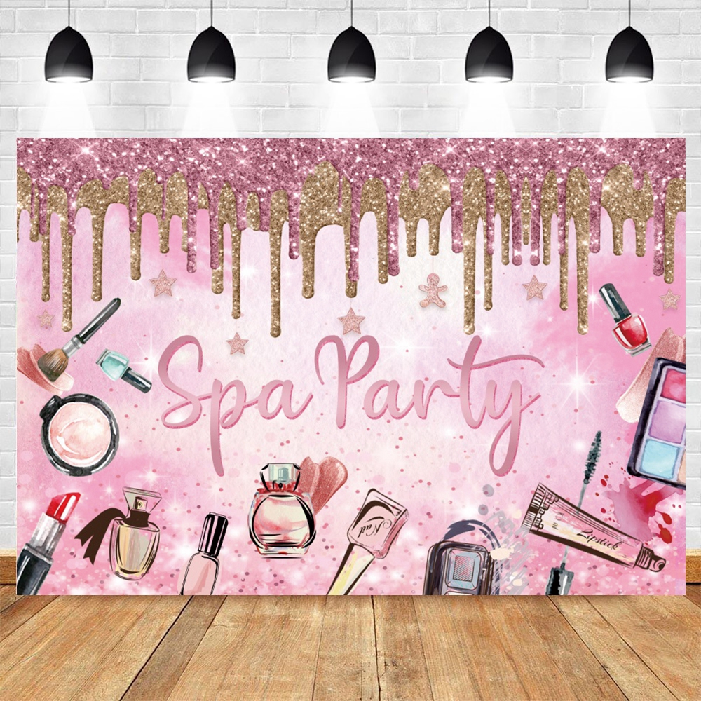 Spa Party Backdrop Pamper Prin - Beauty Makeup Girl Photo avis et prix