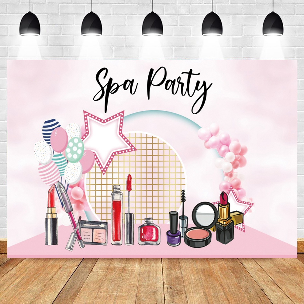 Spa Party Backdrop Pamper Prin - Beauty Makeup Girl Photo avis et prix