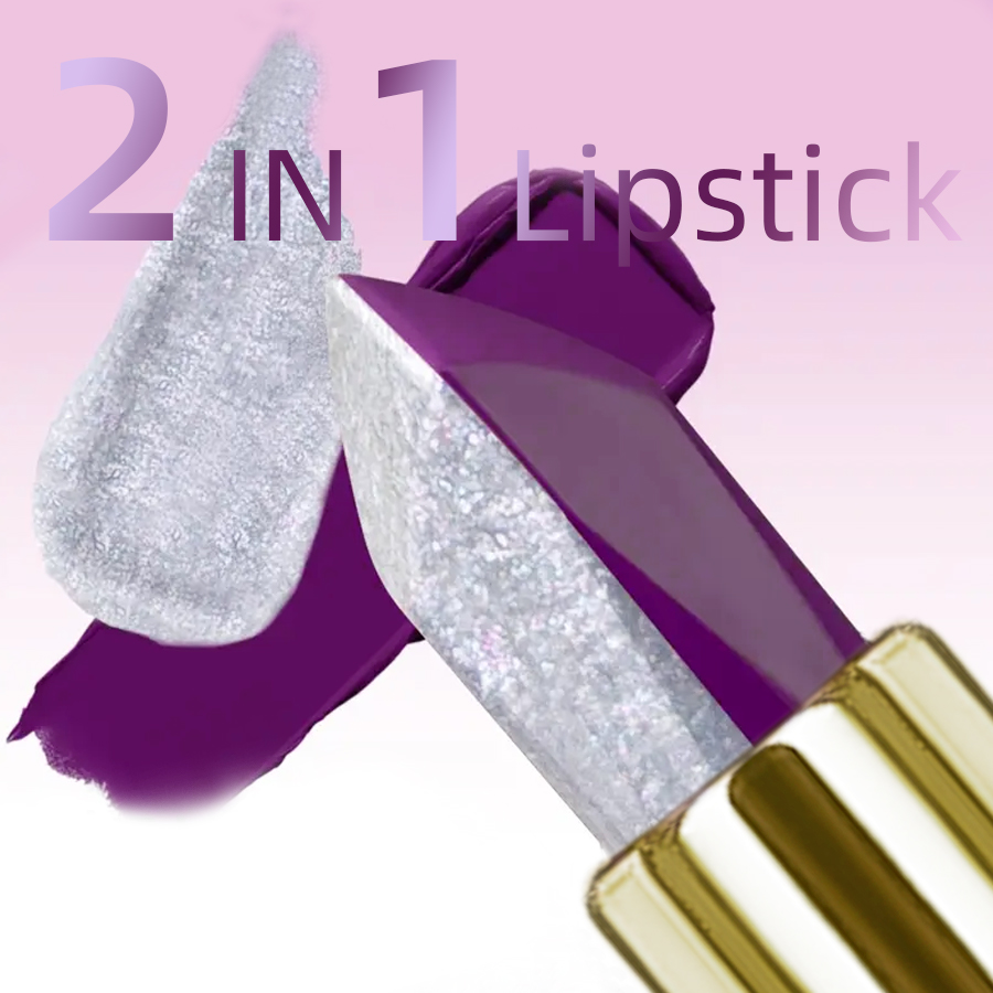 1PC Purple Glitter Two-tone Li - Beauty Rose Makeup avis et prix