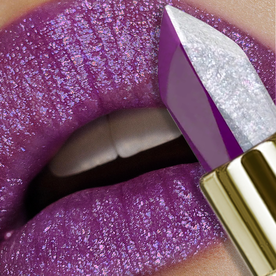 1PC Purple Glitter Two-tone Li - Beauty Rose Makeup avis et prix
