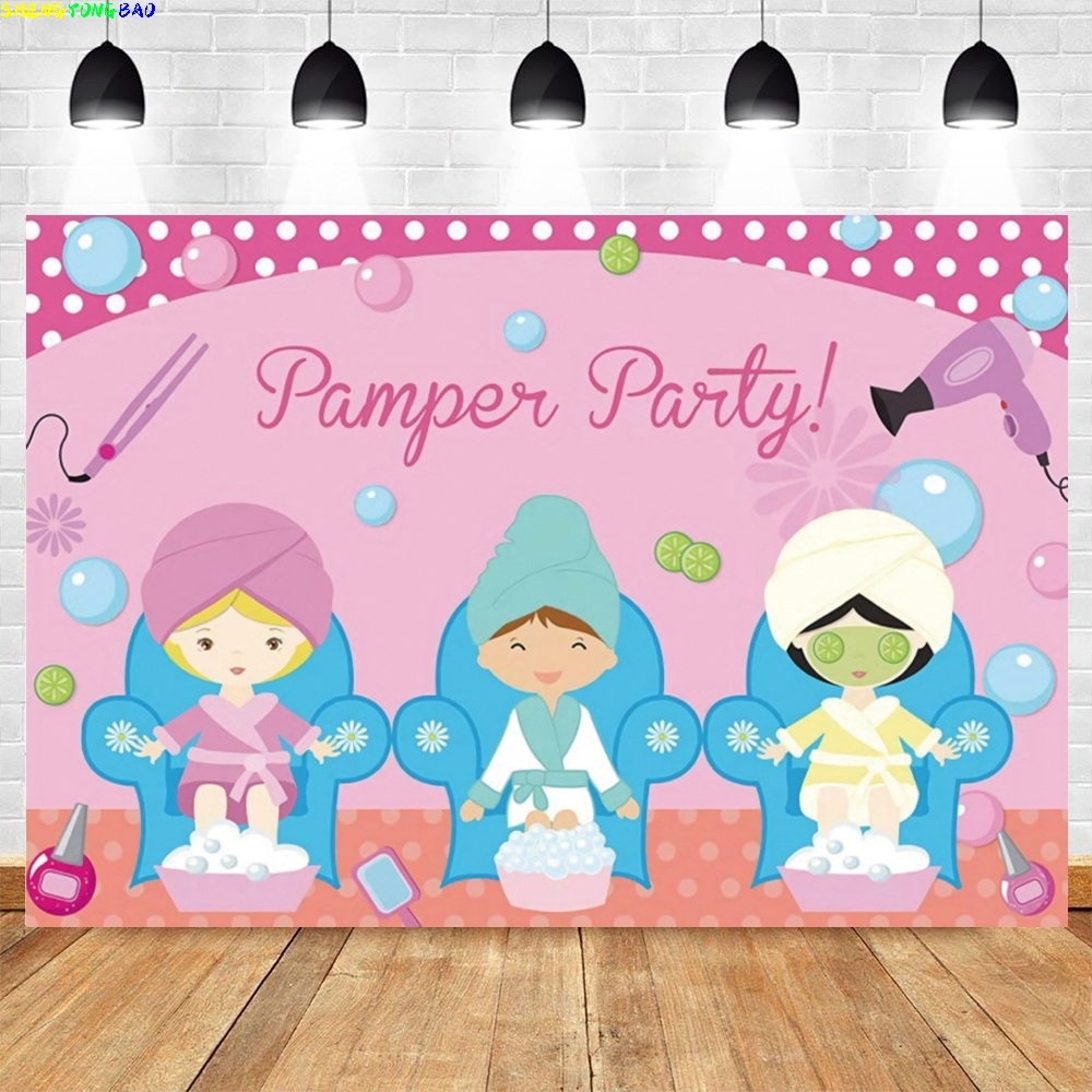 Spa Party Themed Backdrop for  - Beauty Makeup Girl Photo avis et prix