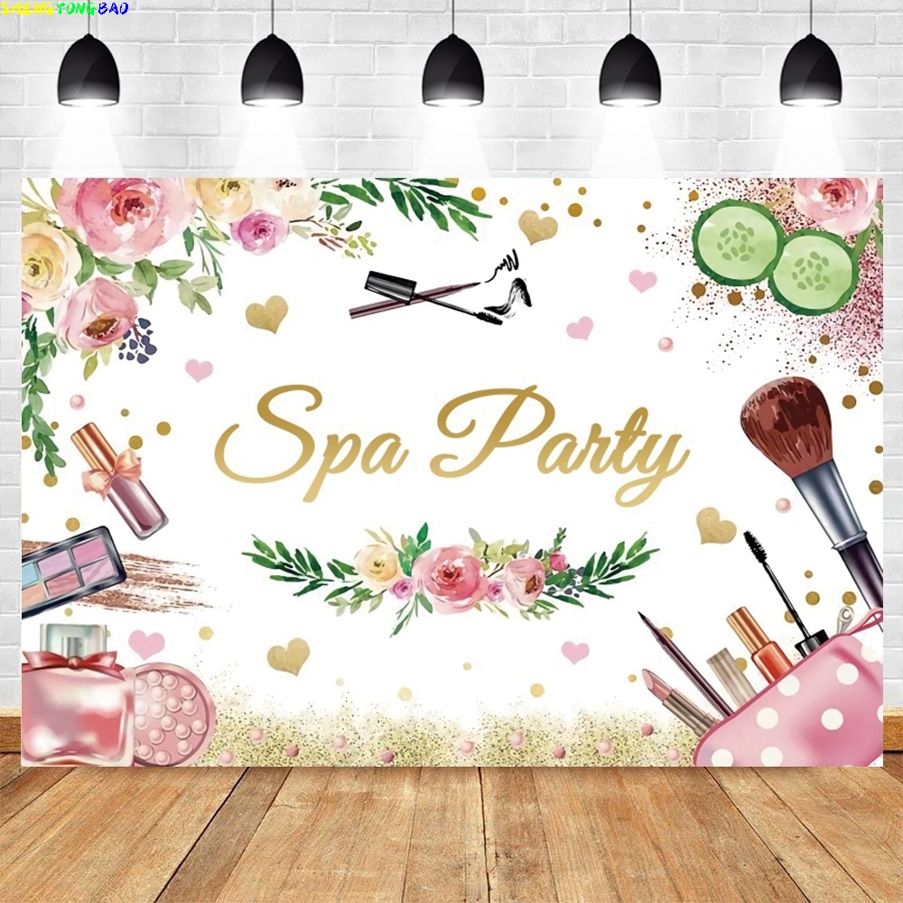 Spa Party Themed Backdrop for  - Beauty Makeup Girl Photo avis et prix