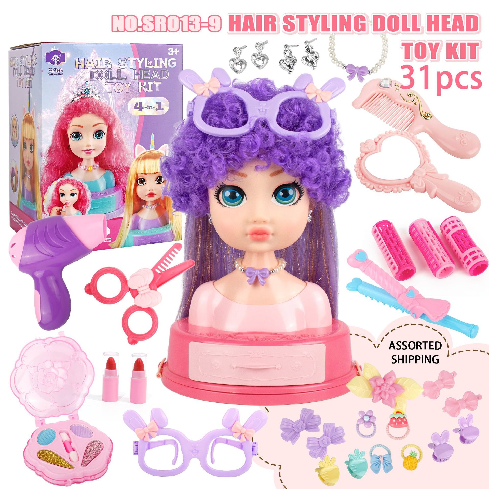 Hair Styling Doll Head Makeup  - Beauty Makeup Kit For Girls avis et prix