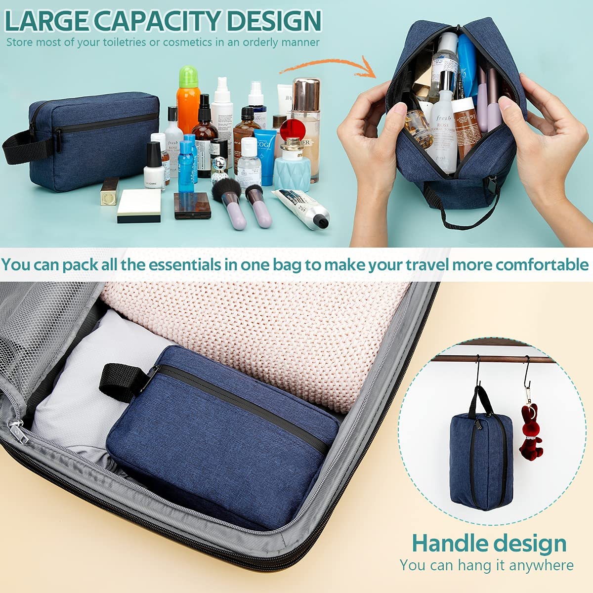 Travel Mens Toiletry Bag Women - Makeup Beauty Necessaire avis et prix