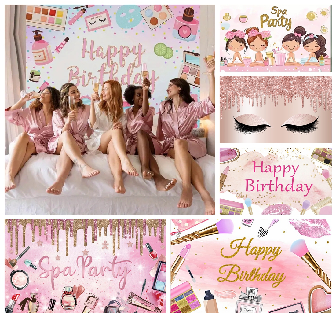 Birthday Party Banner Backgrou - Beauty Makeup Girl Photo avis et prix