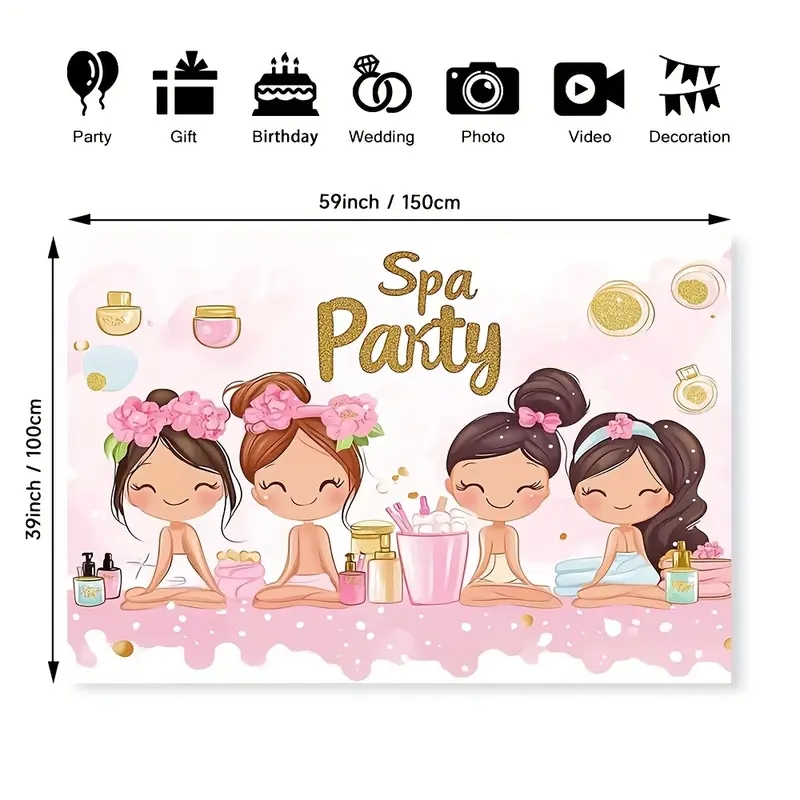 Birthday Party Banner Backgrou - Beauty Makeup Girl Photo avis et prix