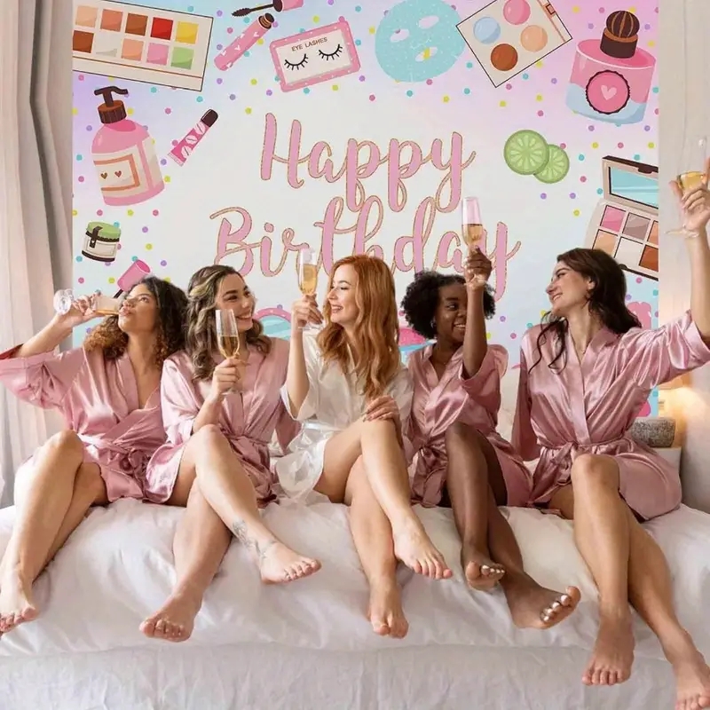 Birthday Party Banner Backgrou - Beauty Makeup Girl Photo avis et prix