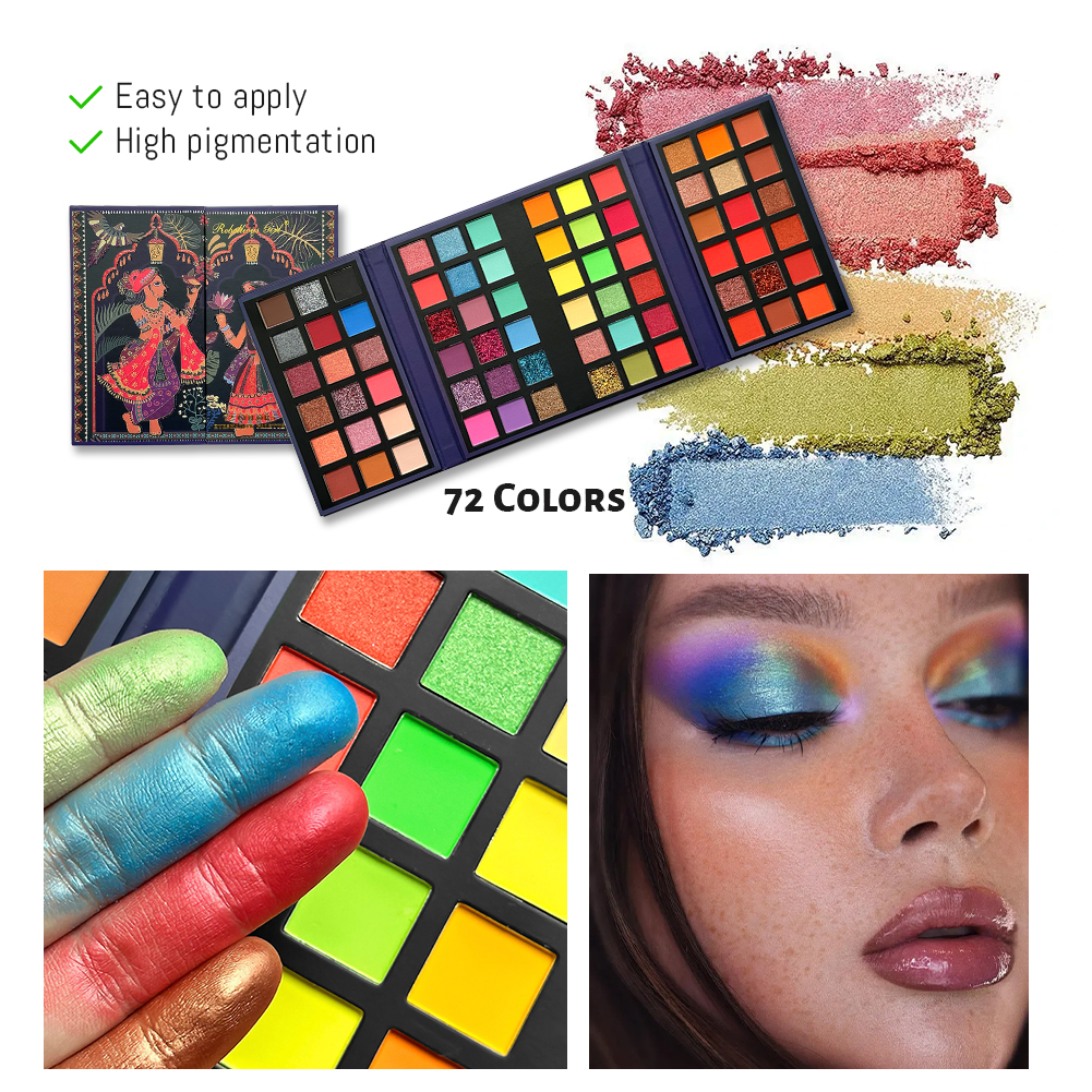72 Colors Glitter Eyeshadow Pa - Beauty Makeup Palette avis et prix